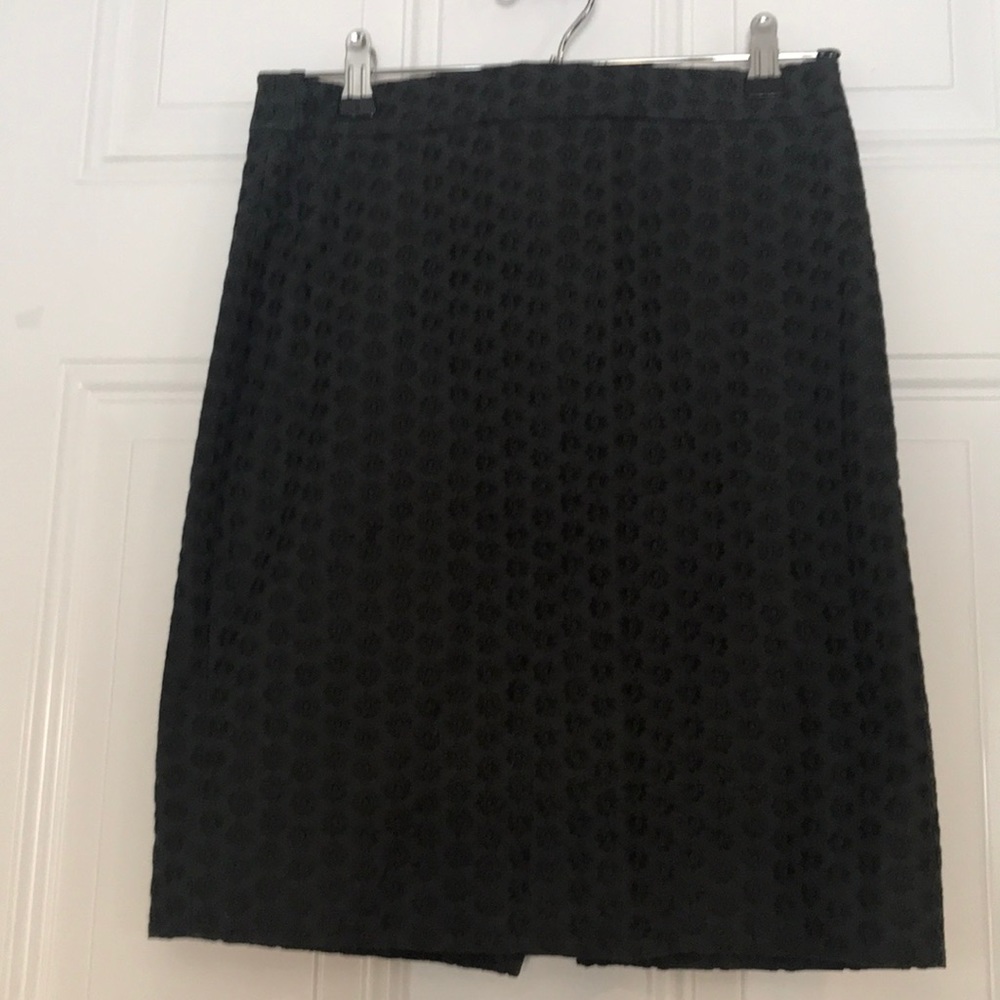 Jcrew black pencil skirt with flowers